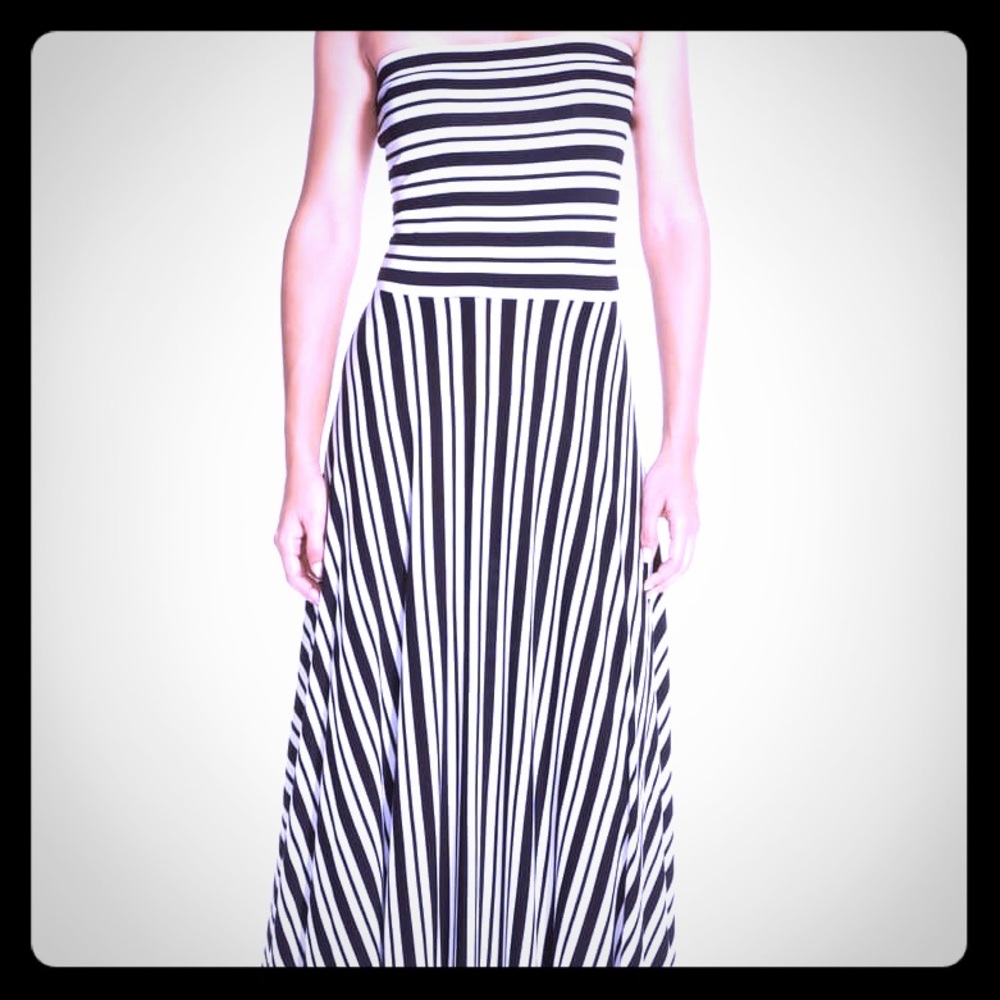 Felicity and Coco B&W Nordstrom Striped Maxi Dress